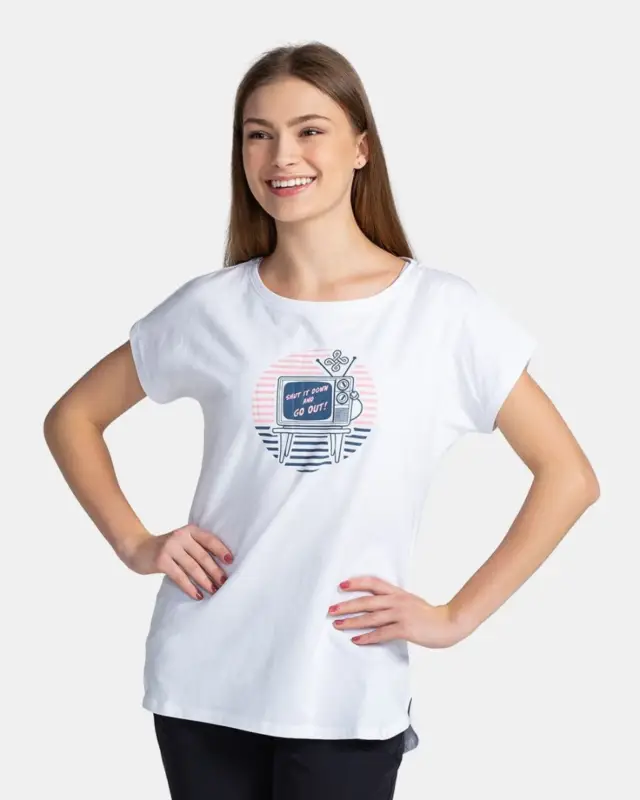 Sleva Dámské bavlněné tričko Kilpi Nellim-W WHT XL