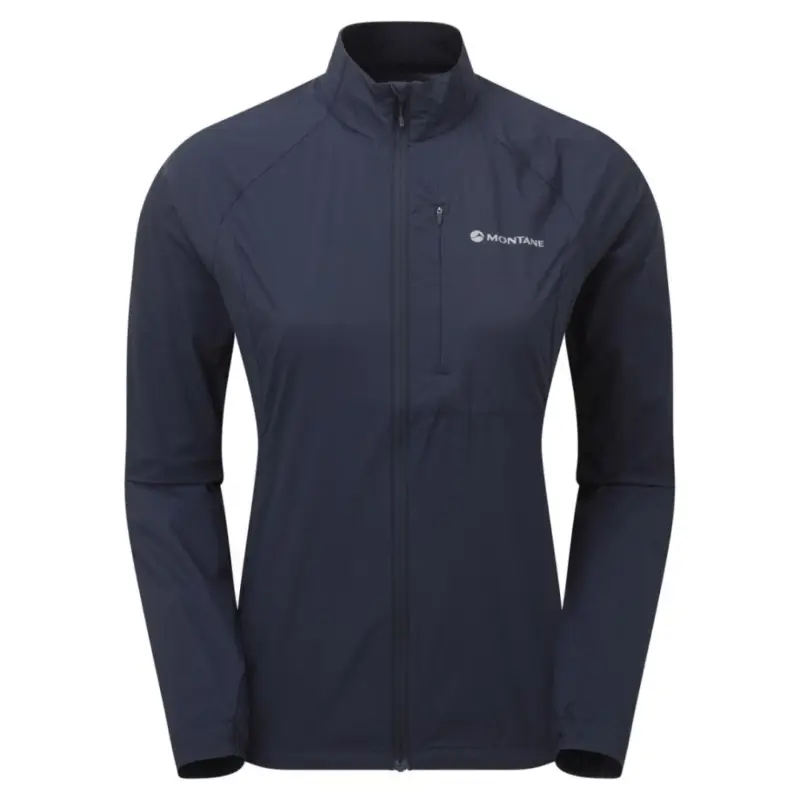 Dámská větruodolná bunda Montane Fem Featherlite Jaket- Eclipse Blue-UK16/US12/EUR44/XL Nejprodávanější