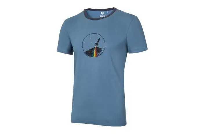 Pánské triko Ocún Classic T Organic Men Rainbow Rocket Bluestone Nejprodávanější