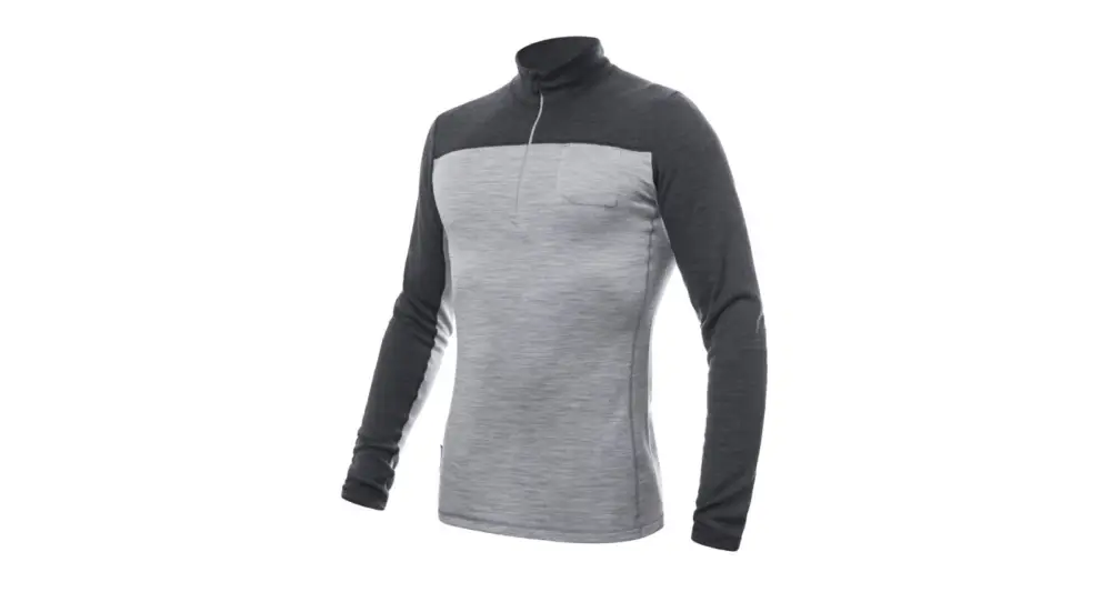 Vrácení Zdarma Pánské funkční tričko s dlouhým rukávem Sensor Merino Bold Cool gray/anthracite