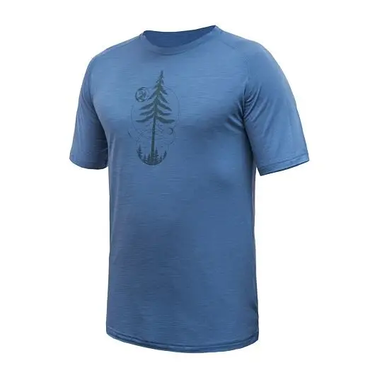 Pánské triko s krátkým rukávem Sensor Merino Air Earth riviera blue XL Časově Omezené
