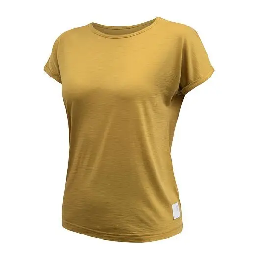 Sleva Dámské triko s krátkým rukávem Sensor Merino Air Traveller mustard S