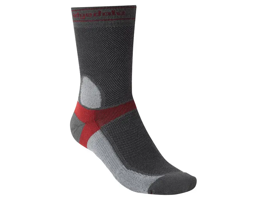 Dokud Zásoby Vydrží Pánské cyklistické ponožky Bridgedale MTB Summer Weight T2 Coolmax Sport Boot dk.grey/lt.grey