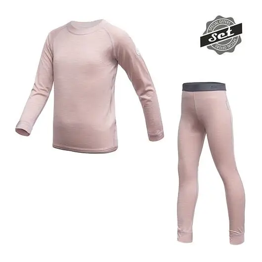 Dětský triko dl.rukáv + spodky Sensor MERINO AIR SET + spodky dusty pink 120 Nejprodávanější