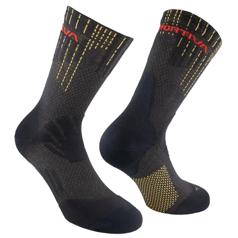 Pánské ponožky La Sportiva Endurance Trail Socks black/yellow 38-40 EU Výprodej