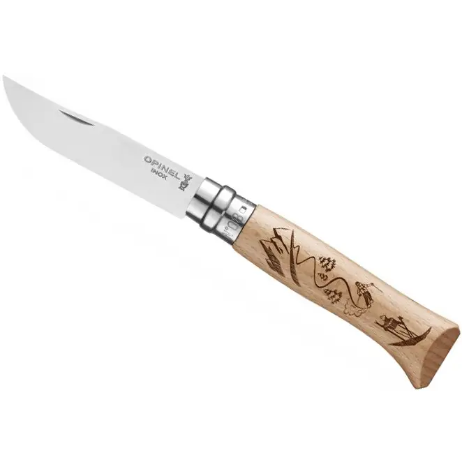 Cenově Výhodný Opinel VRI No.08 Inox s rytinou Skiing
