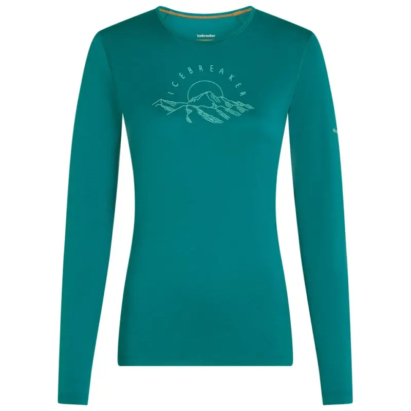 Icebreaker Women Merino 200 Oasis LS Crewe Sunrise Summit Speciální Cena