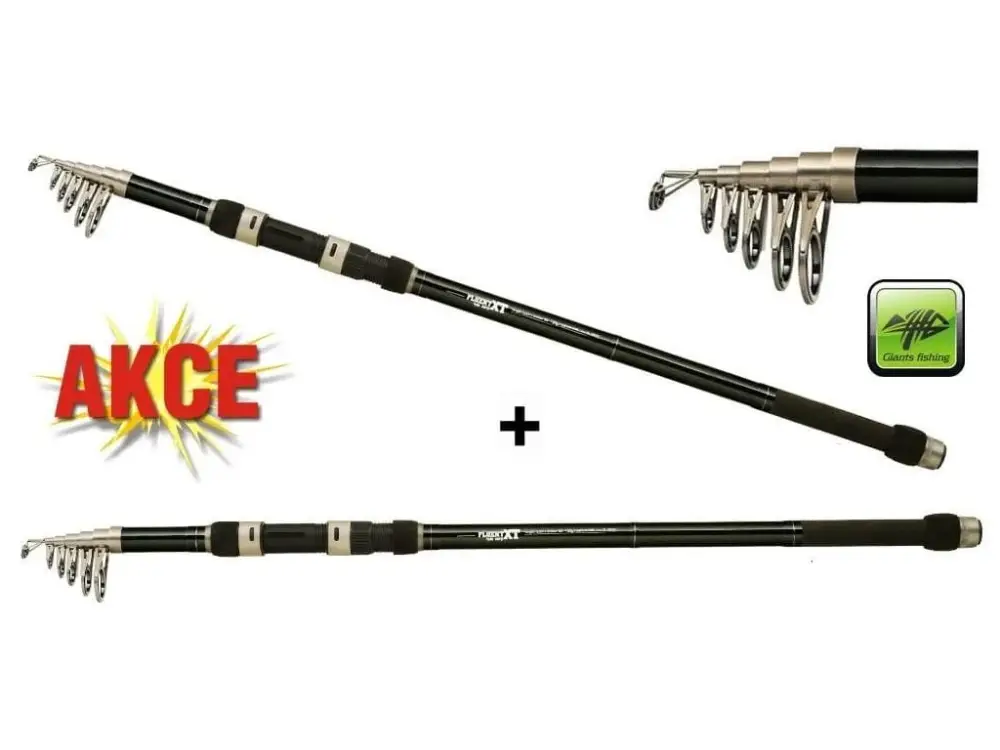 Vysoce Kvalitní Giants fishing Prut Fluent Tele Carp 3,40m 60-120g AKCE 1+1!