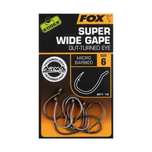 Rychlé Dodání Fox háčky EDGES Super Wide Gape (Out-Turned Eye)