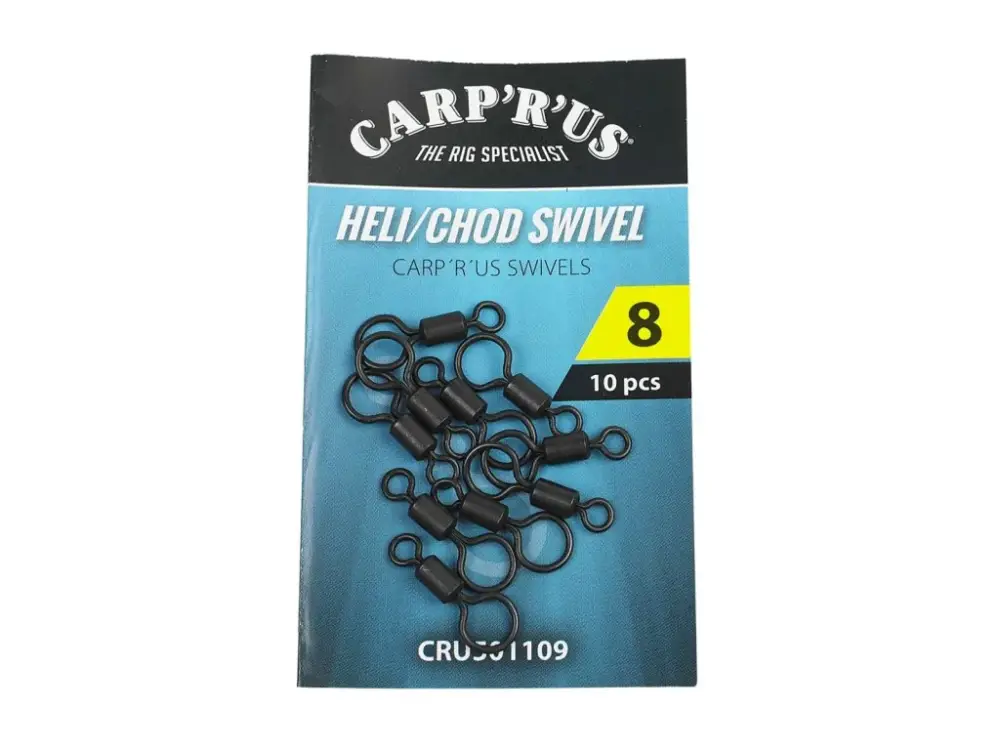 Horká Nabídka Carp´R´Us Obratlíky Heli/Chod Swivel vel.8, 10ks