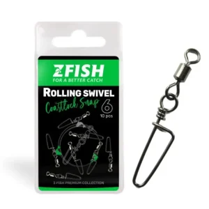 Nejlepší Volba ZFISH Obratlík s Karabinou Rolling Swivel & Coastlock snap