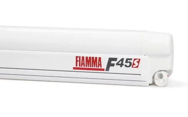 Kup Teď Markýza Fiamma F45S, pouzdro bílé, plátno šedé – levá verze