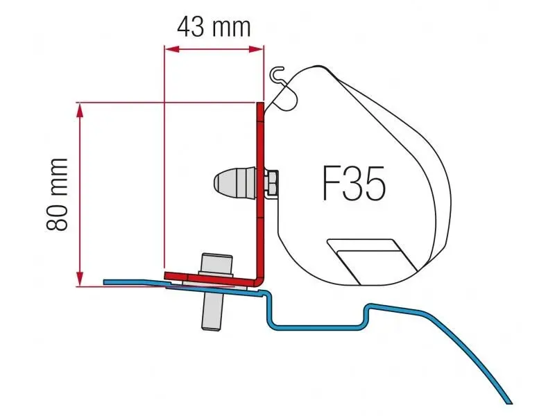 Kit adaptérů Fiamma pro Nissan NV200 na markýzy F35 Nakupujte Hned